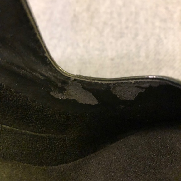 NWOT - Forest Green Patent Open Toe Buckled Pumps - Picture 16 of 16